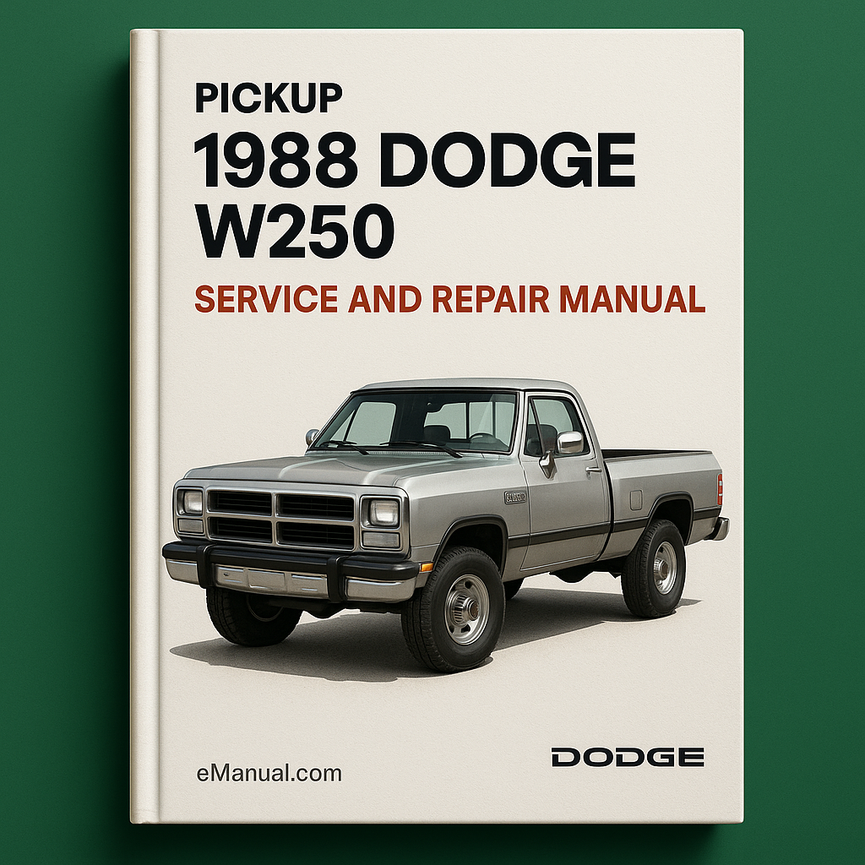 Manual de servicio y reparación de la camioneta Dodge W250 1988