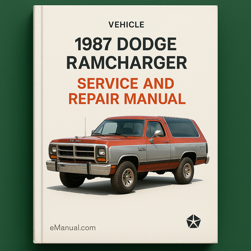 Manual de servicio y reparación del Dodge Ramcharger 1987