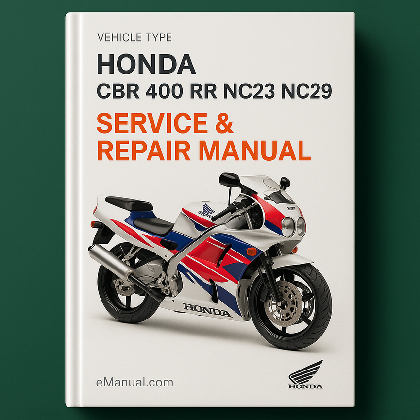 Manual de servicio y reparación de Honda CBR 400 RR NC23 NC29 1988-1996