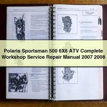 Polaris Sportsman 500 6X6 ATV Complete Workshop Service Repair Manual 2007 2008