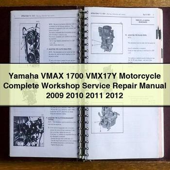 Manual completo de reparación y servicio de taller de la motocicleta Yamaha VMAX 1700 VMX17Y 2009 2010 2011 2012