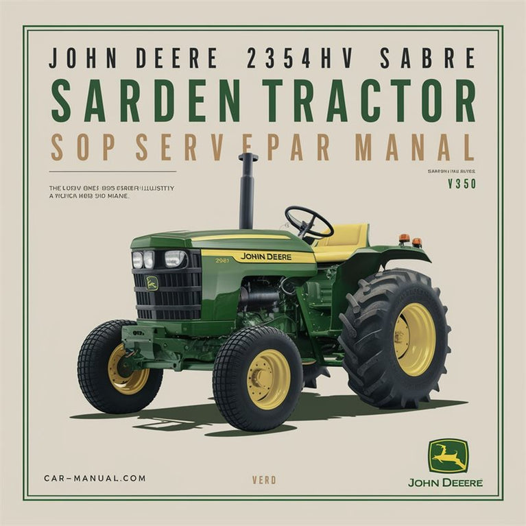 John Deere 2354HV Sabre Garden Tractor Shop Service Repair Workshop Manual PDF