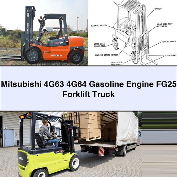 Mitsubishi 4G63 4G64 Gasoline Engine FG25 Forklift Truck