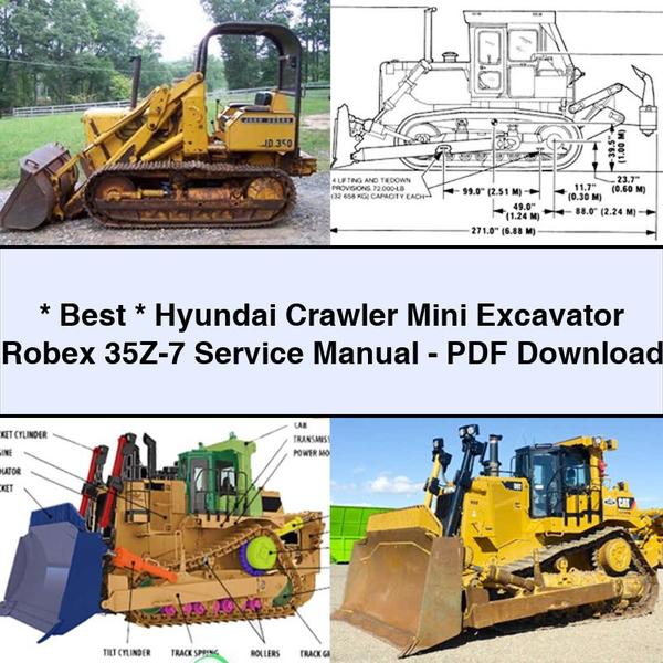 Best Hyundai Crawler Mini Excavator Robex 35Z-7 Service Repair Manual-PDF