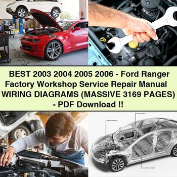 Bestes 2003 2004 2005 2006-Ford Ranger Factory Workshop Service Repair Manual + Schaltpläne (RIESIGE 3169 SEITEN)-