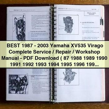 Best 1987-2003 Yamaha XV535 Virago Complete Service/Repair/Workshop Manual-PDF  ( 87 1988 1989 1990 1991 1992 1993 1994 1995 1996 1997 1998 1999 200