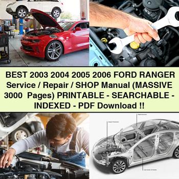 El mejor manual de servicio, reparación y taller del Ford RANGER 2003, 2004, 2005 y 2006 (MÁS DE 3000 páginas) IMPRIMIBLE, CON BUSCADORES, INDEXADO