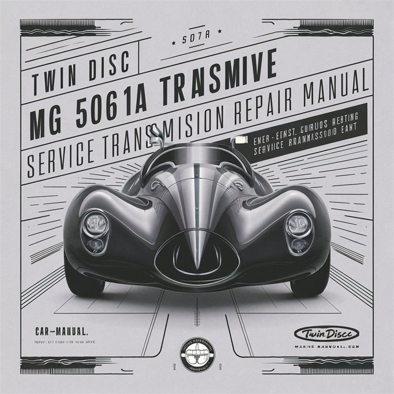 Twin Disc Mg 5061A Marine Transmission Service Repair Workshop Manual PDF