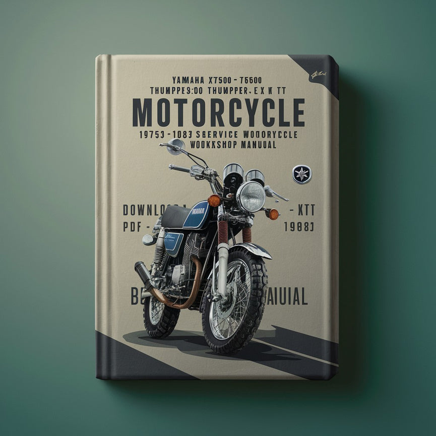 Manual de taller y reparación de motocicletas Yamaha XT500 SR500 TT500 Thumper E XT SR TT 500 1975-1983