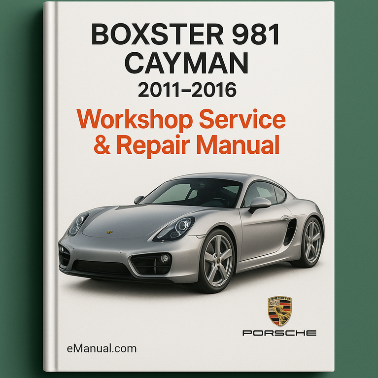 Manual de reparación y servicio del taller BOXSTER 981 CAYMAN 2011-2016