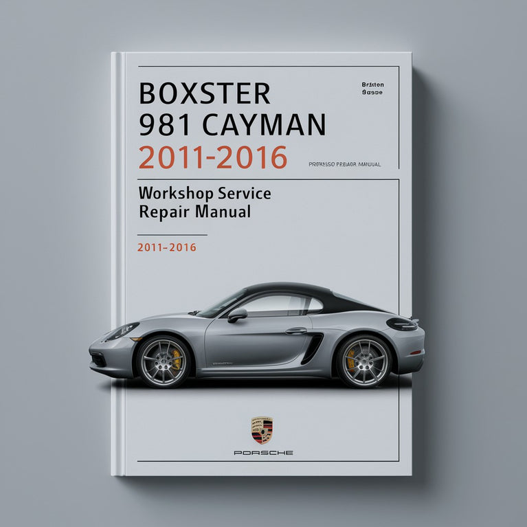 BOXSTER 981 CAYMAN 2011-2016 Workshop Service Repair Manual