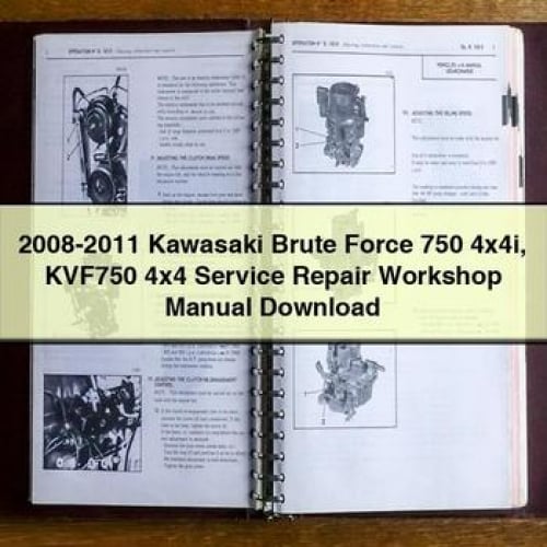 Manual de taller y reparación de Kawasaki Brute Force 750 4x4i KVF750 4x4 2008-2011