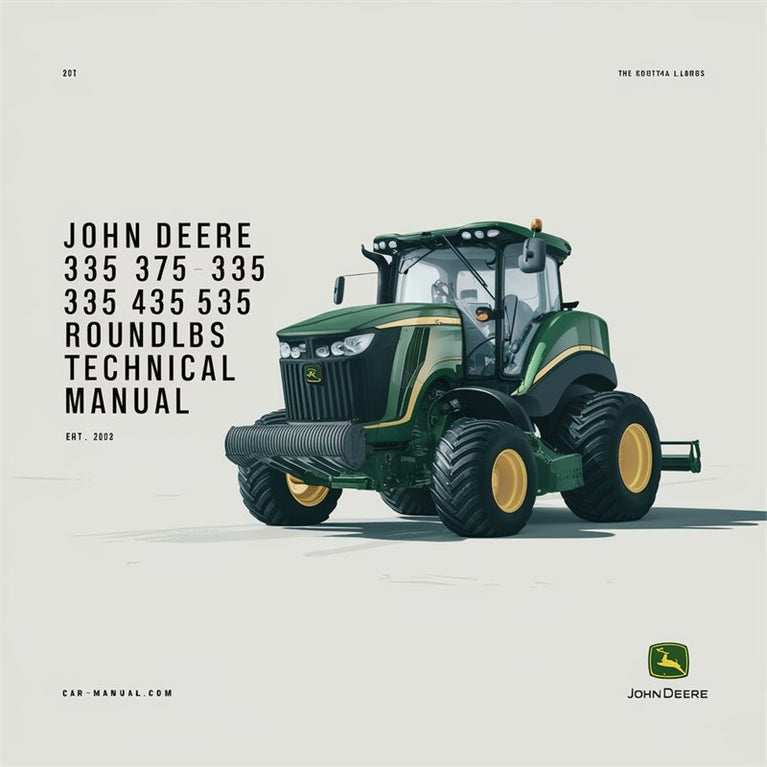 John Deere 335 375 385 435 535 Round Balers Service Repair Workshop Manual PDF