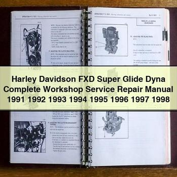 Harley Davidson FXD Super Glide Dyna Complete Workshop Service Repair Manual 1991 1992 1993 1994 1995 1996 1997 1998