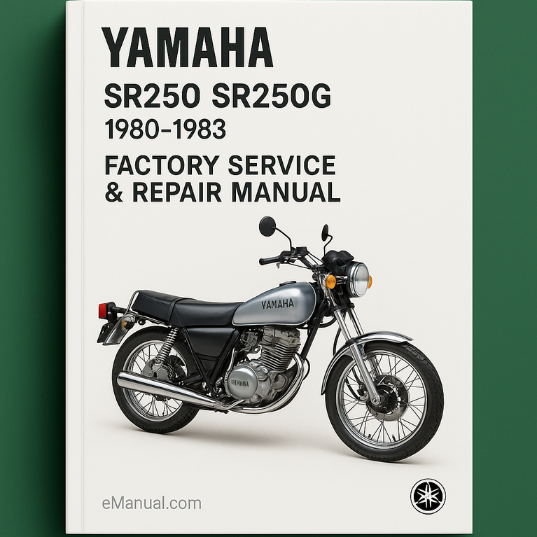 Yamaha SR250 SR250G 1980-1983 Factory Service Repair Manual
