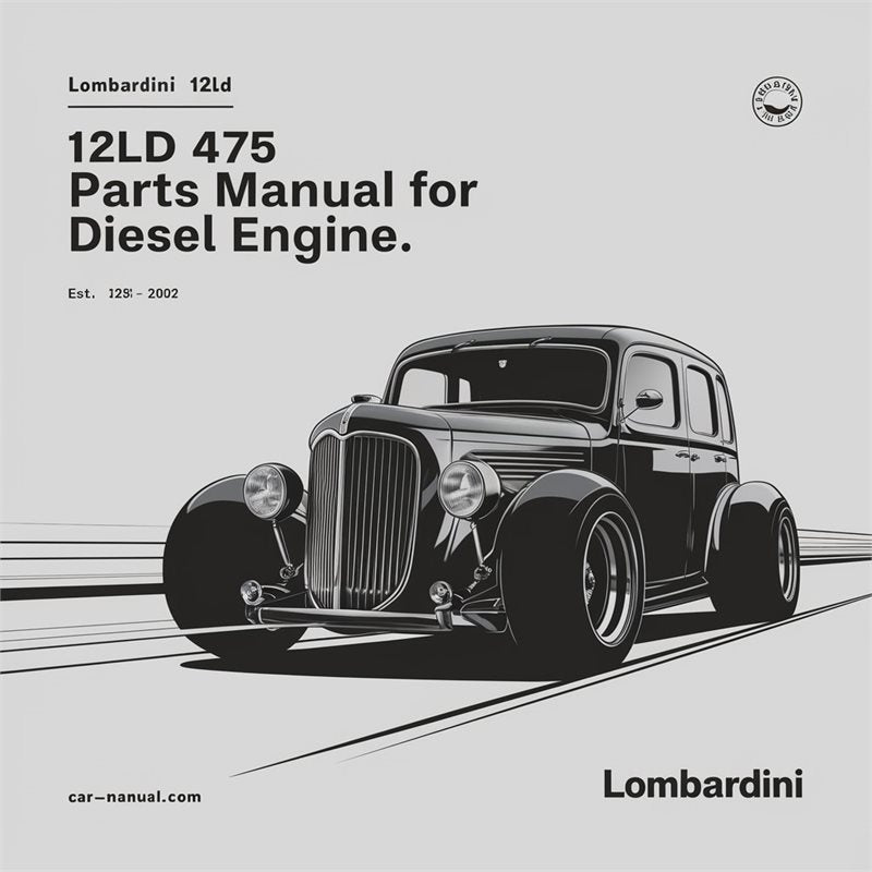 Lombardini LD Series 12LD 475 Parts Diesel Engine Catalog PDF