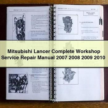 Manual completo de servicio y reparación del taller Mitsubishi Lancer 2007 2008 2009 2010