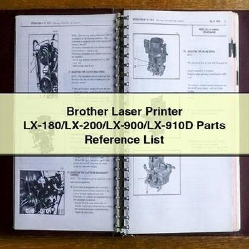 Brother Laser Printer Lx-180/lx-200/lx-900/lx-910d Parts Reference List Service Repair Workshop Manual PDF