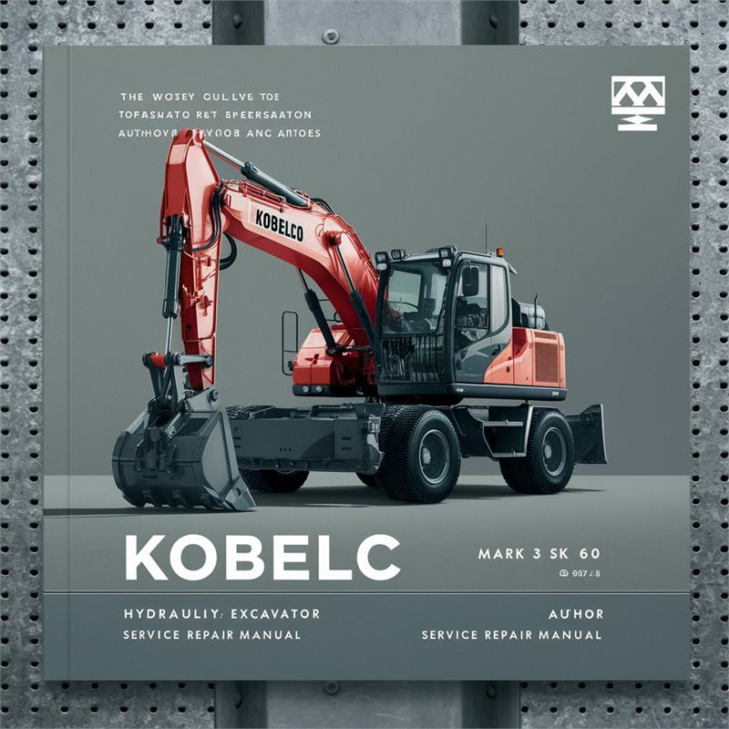 Kobelco Mark 3 SK 60 Hydraulic Excavator Service Repair Workshop Manual PDF