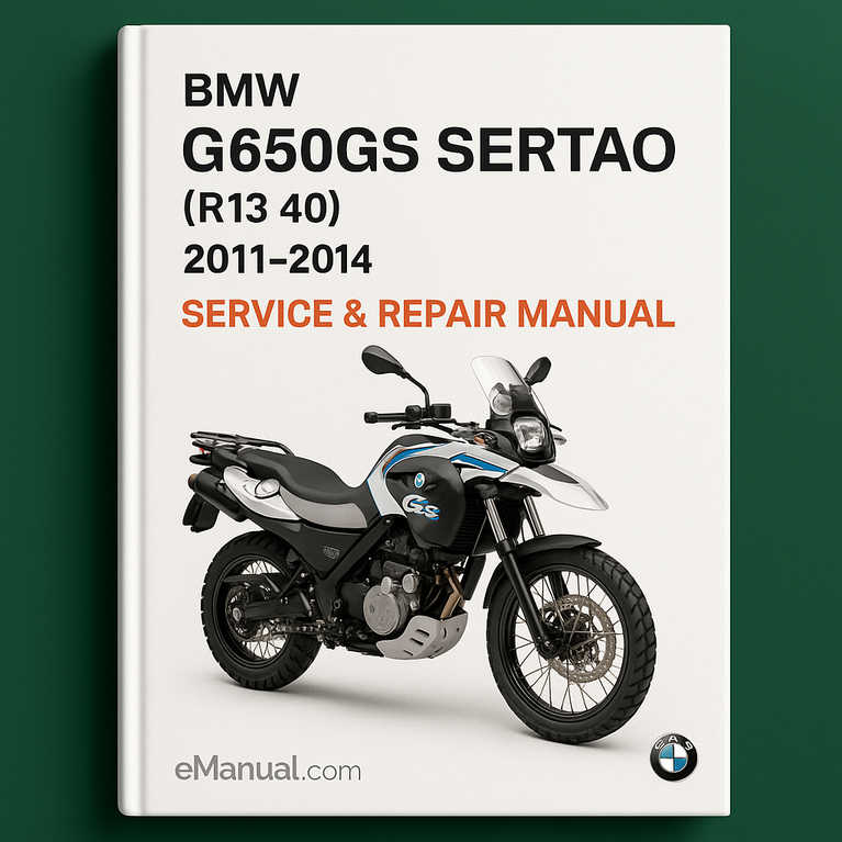 Manual de reparación y mantenimiento de BMW G650GS SERTAO (R13 40) 2011-2014