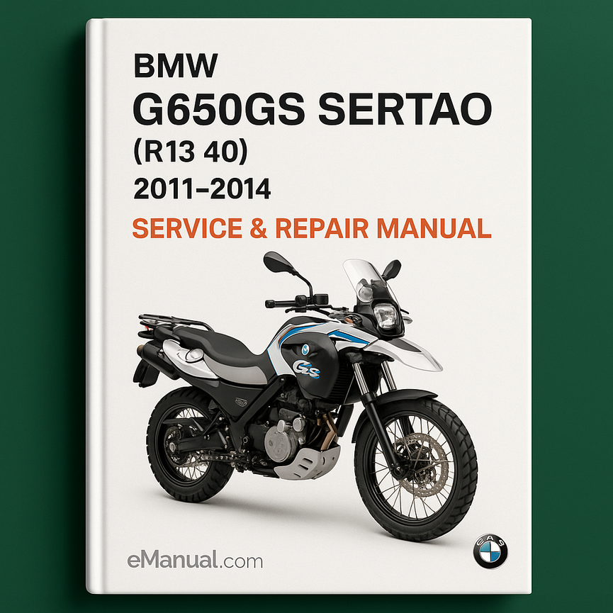 BMW G650GS SERTAO (R13 40) 2011-2014 Service-Reparaturhandbuch