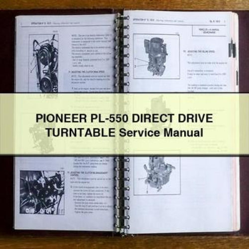 Pioneer PL-550 Direct Drive Turntable Service Repair Workshop Manual PDF