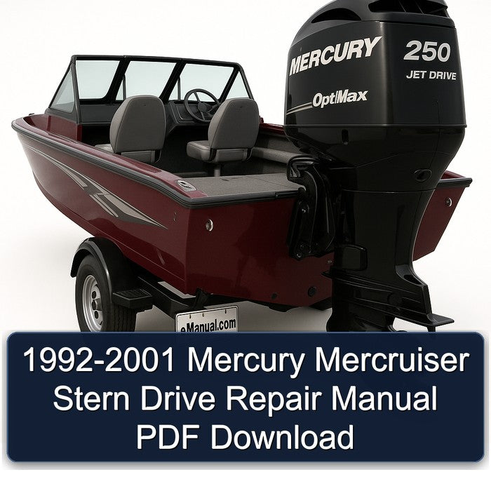 1992-2001 Mercury Mercruiser Stern Drive Service Repair Workshop Manual PDF