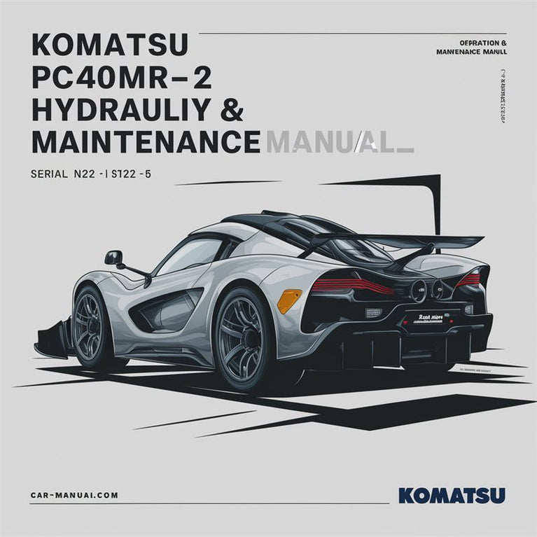 Komatsu Pc40mr-2 Pc50mr-2 Hydraulic Excavator Operation (serial Number: 8001 Up 5001 Up) Service Repair Workshop Manual PDF