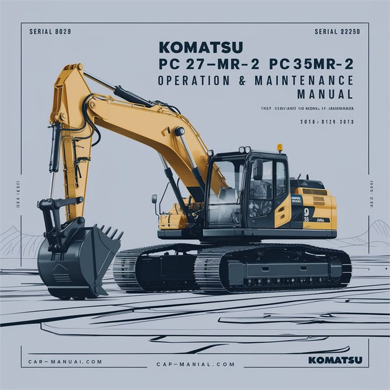 Komatsu Pc27mr-2 Pc35mr-2 Hydraulic Excavator Operation (serial Number: 15001 Up 6736 Up) Service Repair Workshop Manual PDF