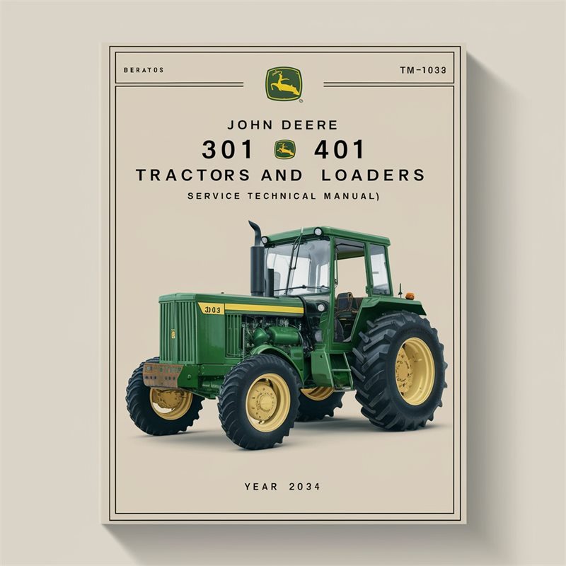 John Deere 301 401 Tractors Loaders (TM1034) Service Repair Workshop Manual PDF