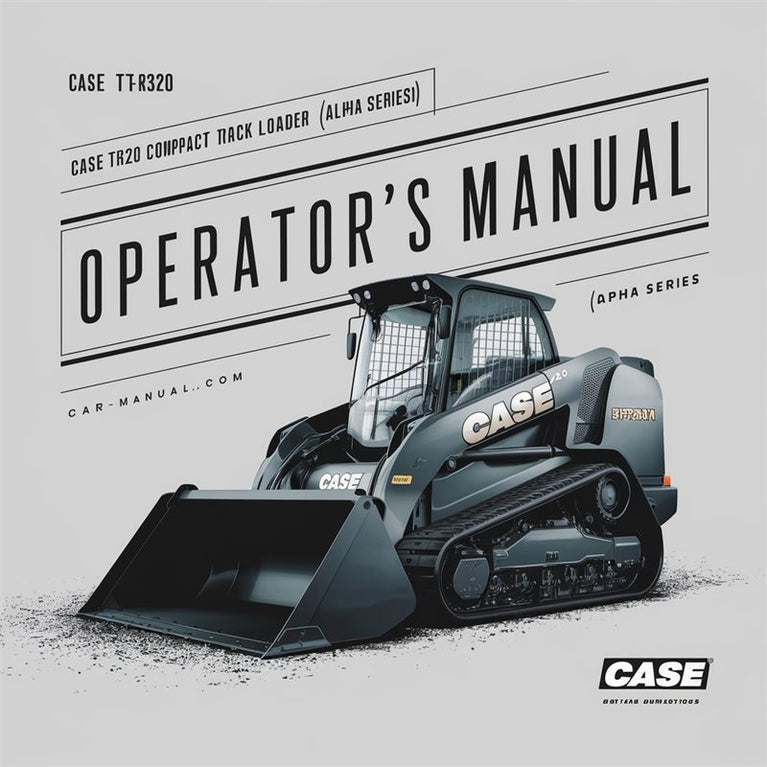 Case TR320 Compact Track Loader (alpha Series) Operators Operator's Manual PDF