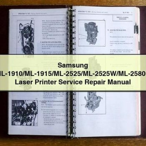 Samsung Ml-1910/ml-1915/ml-2525/ml-2525w/ml-2580n Laser Printer Service Repair Workshop Manual PDF