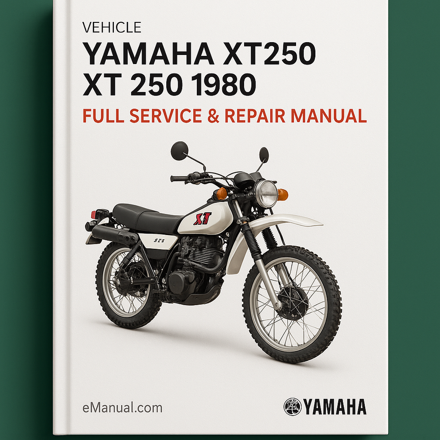 Manual de reparación y servicio completo de Yamaha Xt250 Xt 250 1980