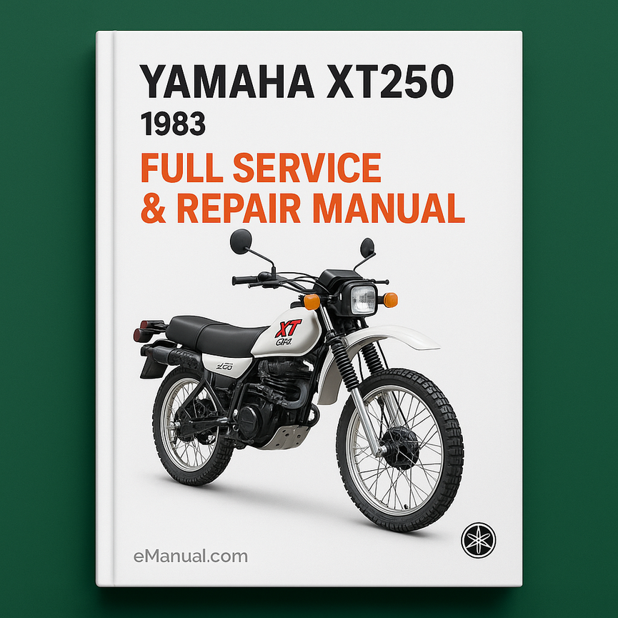 Manual de reparación y servicio completo de Yamaha Xt250 Xt 250 1983