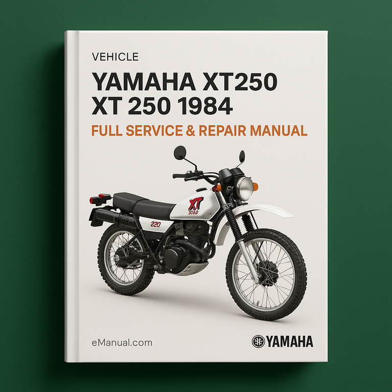 Yamaha Xt250 Xt 250 1984 Full Service Repair Manual