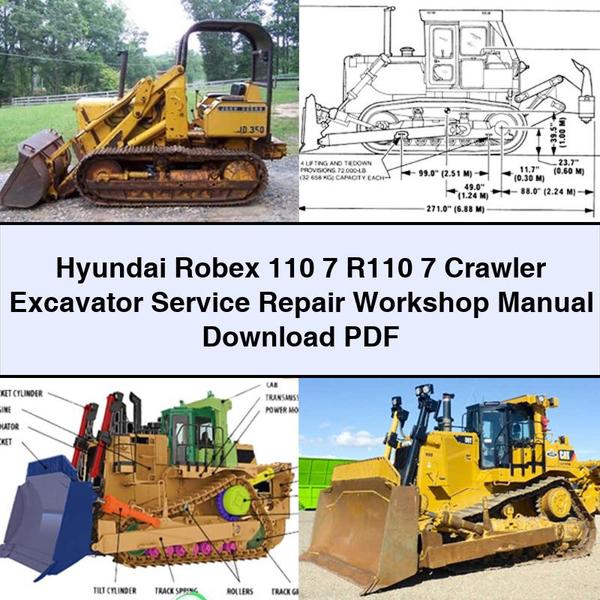 Hyundai Robex 110 7 R110 7 Crawler Excavator Service Repair Workshop Manual