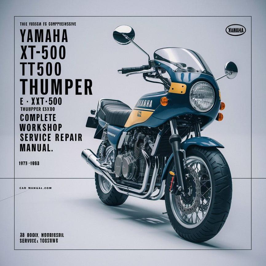 Manual completo de reparación y servicio de taller de motocicletas Yamaha XT500 SR500 TT500 Thumper E XT SR TT 500 1975 1976 1977 1978 1979 1980 1981 1982 1983