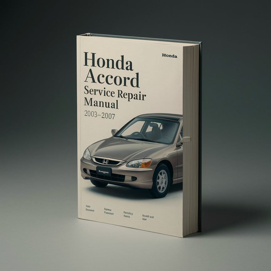 Manual de servicio y reparación del Honda Accord 2003-2007