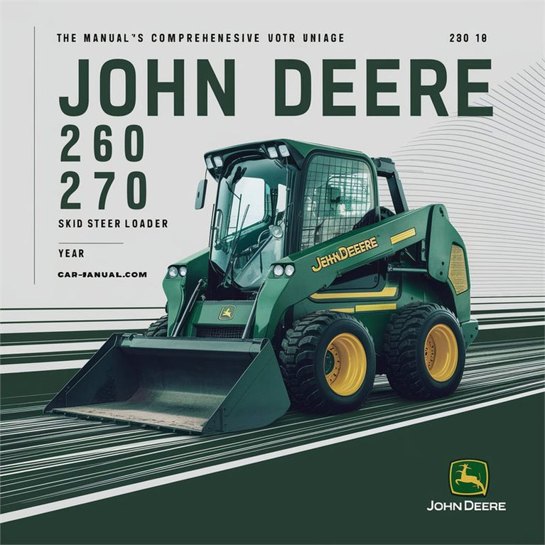 John Deere 260 270 Skid Steer Loader Service Repair Workshop Manual PDF