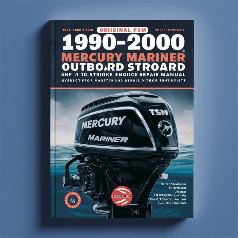 1990-2000 Mercury Mariner Outboard 5HP 1 Cyl 2 Stroke Engine (original Fsm Perfect Diy) Service Repair Workshop Manual PDF
