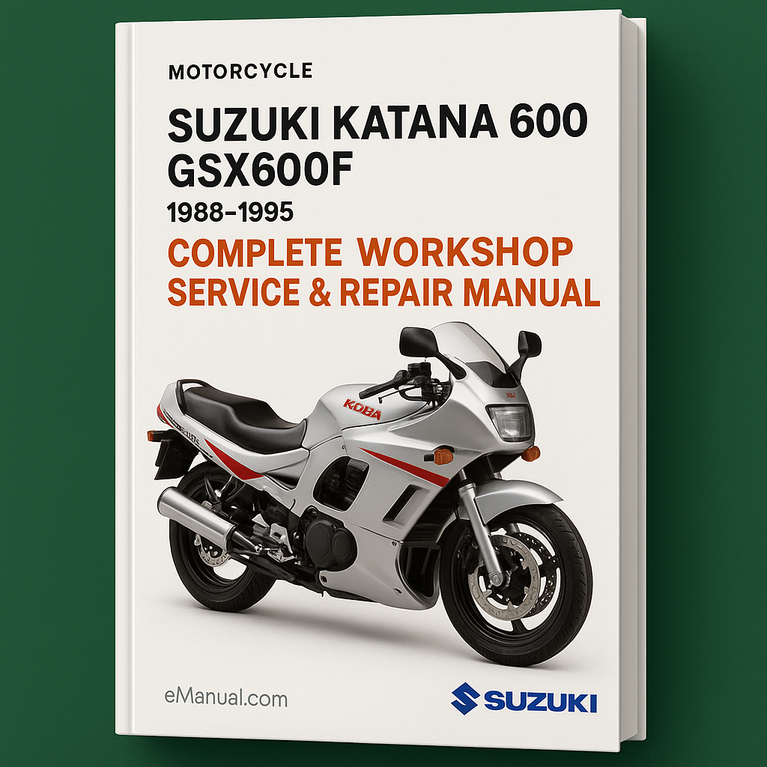 Suzuki Katana 600 GSX600F Motorrad Komplette Werkstatt Service Reparaturhandbuch 1988 1989 1990 1991 1992 1993 1994 1995