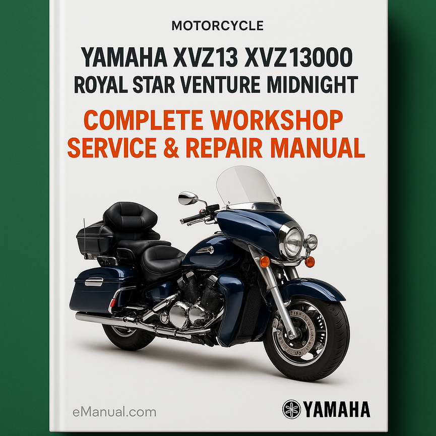 Yamaha XVZ13 XVZ1300 Royal Star Venture Midnight Motorrad Komplette Werkstatt Service Reparaturhandbuch 1999 2000 2001 2002 2003 2004 2005 2006 2007