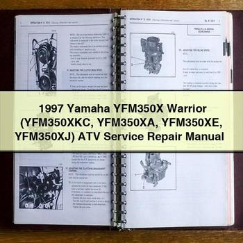 Manual de reparación y servicio de vehículos todo terreno Yamaha YFM350X Warrior (YFM350XKC YFM350XA YFM350XE YFM350XJ) 1997