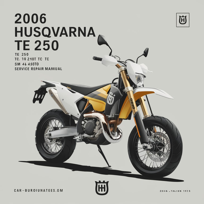 Manual de reparación y servicio de motocicletas Husqvarna TE 250 TE 450 TE 510 TC 250 TC 450 TC 510 SM 400 R SM 450 R SM 510 R SMR 450-R 2006