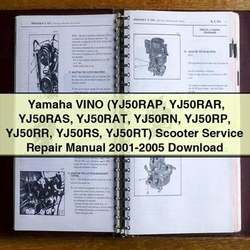 Manual de reparación y servicio de scooters Yamaha VINO (YJ50RAP YJ50RAR YJ50RAS YJ50RAT YJ50RN YJ50RP YJ50RR YJ50RS YJ50RT) 2001-2005