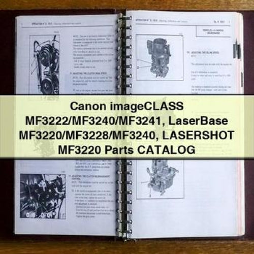 Canon Imageclass Mf3222/mf3240/mf3241 Laserbase Mf3220/mf3228/mf3240 Lasershot MF3220 Parts Catalog PDF