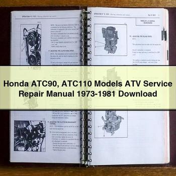 Honda ATC90 ATC110 Models ATV Service Repair Manual 1973-1981