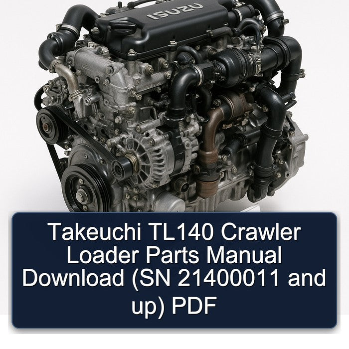 Takeuchi TL140 Crawler Loader Parts (sn 21400011 Up) Catalog PDF