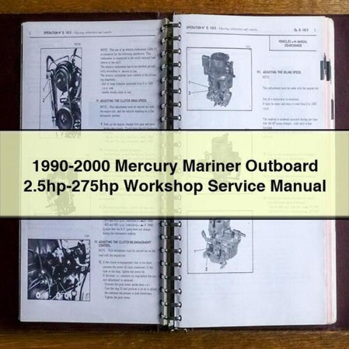 Manual de reparación y servicio del motor fueraborda Mercury Mariner de 2,5 a 275 hp 1990-2000