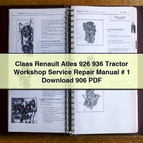 Claas Renault Atles 926 936 Tractor Workshop Service Repair Manual 1 Download 906 PDF